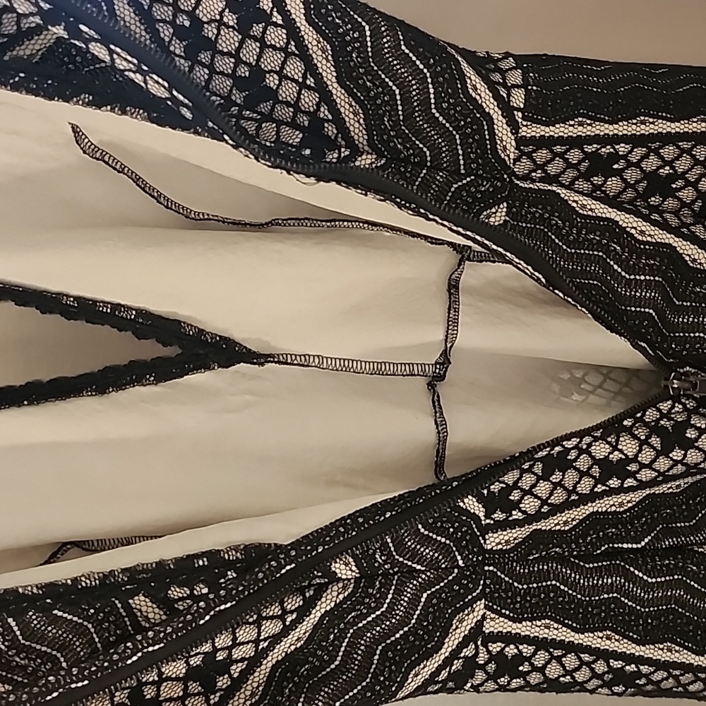 FREE PEOPLE Lace Overlay Fit & Flare Sleeveless Dress - Picture 6 of 10
